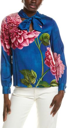 Elie Tahari The Silk-Blend Sonja Garden Escape Blouse