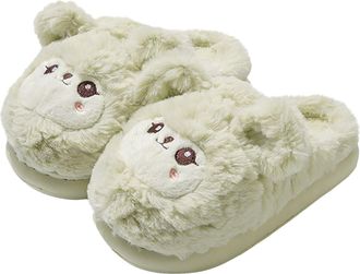 Generic slippers women size 5, slipper boots women, Fashionable Indoor Thick Plush Lady Slippers For Fall/Winter Warmth And Comfort Cute