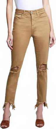 L'agence High Line High Rise Skinny Destroyed Jeans In Sahara