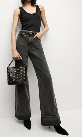 Veronica Beard Taylor High Rise Wide Leg W/h In Swo