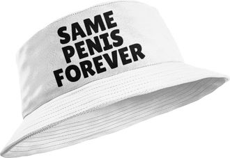 Generic Funny Hen Party Bride Bucket Hat Same Penis Forever (UK, Alpha, S, White)