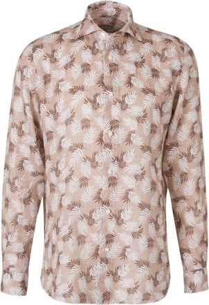 Vincenzo Di Ruggiero Napoli Camicia con stampa - Marrone