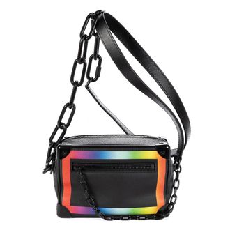 Louis Vuitton Pre-owned Womens Ltd. Ed. Virgil Abloh Mini Rainbow Soft Trunk Shoulder Bag - Black - One Size