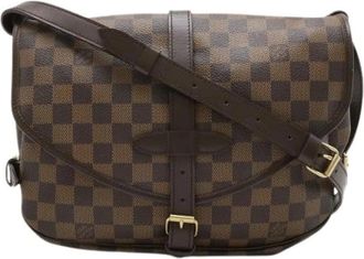 Louis Vuitton Pre-owned Cross Body Bags, female, Brown, Size: ONE SIZE Pre-owned Saumur 30 Damier Shoulder Bag