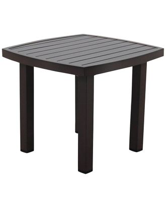 Courtyard Casual Madison Alum Boat Shape 24Sq End Table Alum Frame