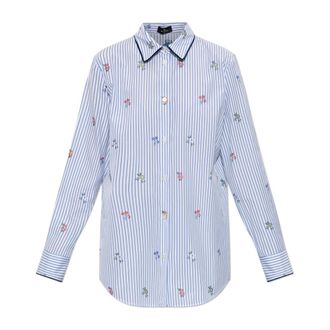 Etro Dames, Blouses & Shirts, Blauw, Maat: XS Katoen