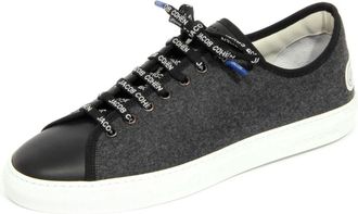 Jacob Cohen Donkergrijze Stof/Leren Schoen- Gemaakt in Itali&euml; - Heren - Sneakers - Grijs - 44 EU - Schoenen