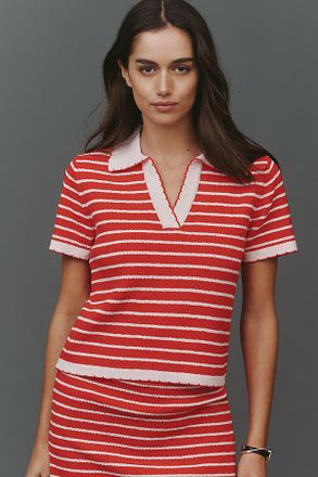 English Factory Short-Sleeve Striped Top