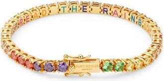 Kurt Geiger armband Tennis met strass goudkleurig