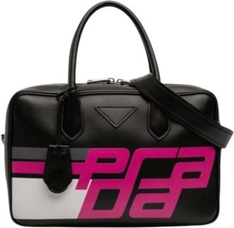 Prada Pre-owned Handbags, female, Black, Size: ONE SIZE Pre-owned Vintage Satchel