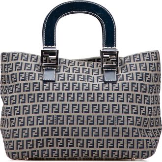Fendi Pre-owned Womens Ff Logo Print Handbag - Tan Textile - One Size