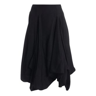 Yohji Yamamoto Panelled Balloon Midi-rok - Dames - Rokken - Zwart - Maat: M Viscose