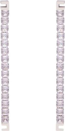 Elisabetta Franchi Oorbellen met strass - Dames - Oorbellen - Wit - ONE Size - Accessoires