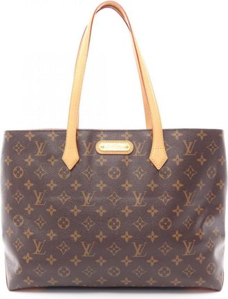 Louis Vuitton Brown Coated Canvas Leather Handbag Tote Bag (Pre-Owned)