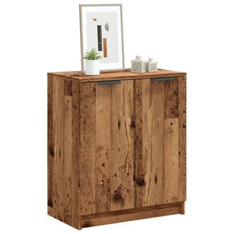 Berkfield Home Shoe Cabinet Old Wood 59x35x70 cm Engineered Wood in Brown | Size: 59 x 35 x 70 cm
