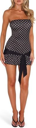 Tiger Mist Tove Polka Dot Sleeveless Mini Dress in Black at Nordstrom, Size X-Small