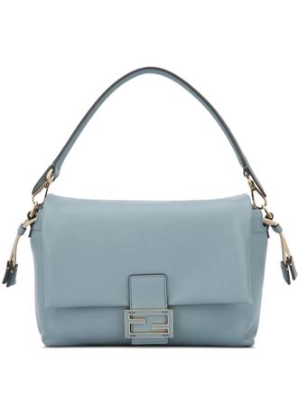Fendi Mamma Baguette Medium drawstring shoulder bag - Blue