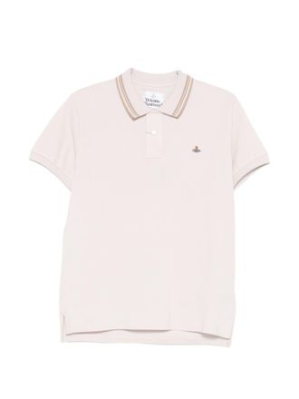 Vivienne Westwood Short-Sleeved Polo Shirt With Dual Stripe Detail