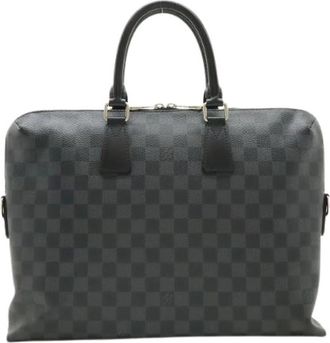 Louis Vuitton Pre-owned Handbags, female, Black, Size: ONE SIZE Pre-owned PDJ Porte-Documents Jour Damier Graphite Briefcase