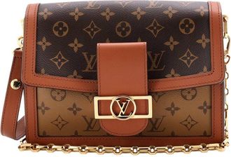 Louis Vuitton Brown Reverse Monogram Canvas Dauphine Mm (Authentic Pre-Loved)