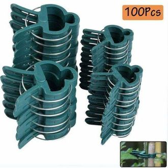 OEM Soportes Para Plantas, 100 Piezas, Pinzas Resistentes Para Plantas, 2 Pinzas Reutilizables Para Plantas De Jard&iacute;n Para Brotes Peque&ntilde;os Y Grandes