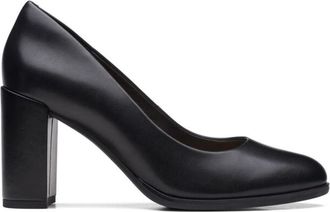 Clarks Freva 85 Court Zwarte Leren Pumps - Dames - Pumps - Zwart - 35 1/2 EU - Leer - Schoenen
