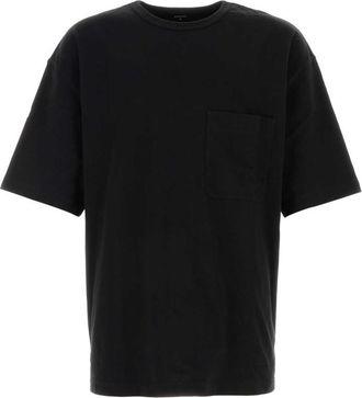 Christophe Lemaire Black Round Neck Boxy T-Shirt