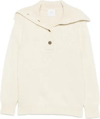 Malo Button-up Sailor-collar Knit