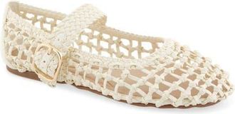 Kenneth Cole Tessa Mary Jane Flat in Pristine Woven at Nordstrom, Size 8.5