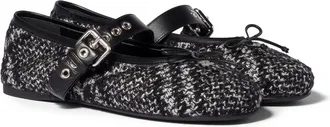 Miu Miu Wool And Silk Ballerinas, Woman, Black, Size 35,5