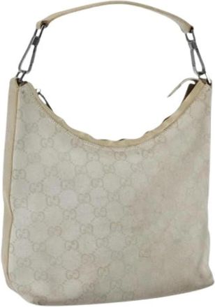 Gucci Pre-owned Vintage Schoudertas - Dames - Vintage Schoudertas - Beige - ONE Size - Su&egrave;de - Vintage