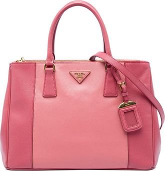 Prada Pre-owned Prada Medium Bicolor Saffiano Lux Galleria Double Zip Satchel Ladies GFSL9YGGRRTAW5B0