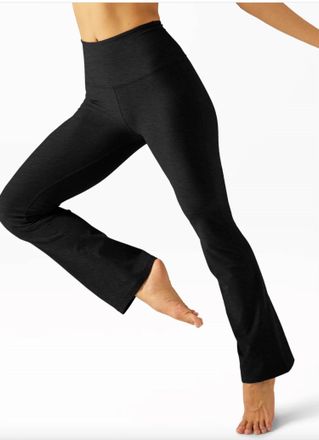 Beyond Yoga Spacedye High Waisted Practice Pants In Nocturnal Navy
