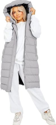 Generic Dolce Fashion Womens Gilet Jackets - Ladies Lightweight Long Body Warmer, Water Resistant Sleeveless Padded Jacket - Suitable for Light Rain, Winter L