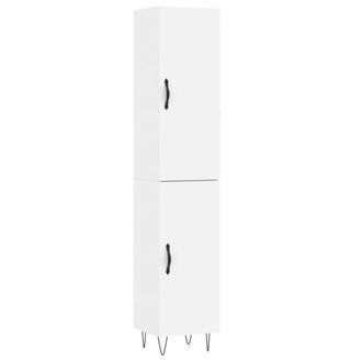 Berkfield Home Highboard White 34.5x34x180 cm Engineered Wood