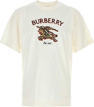 Burberry Off White Crew Neck T-Shirt