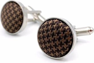 Shlax & Wing Shlax&Wing Mens Cufflinks Solid Color Dark Brown Chocolate