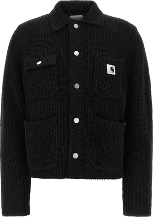 Carhartt Work in Progress Michigan Ribbed Chunky Knit Buttoned Jacket