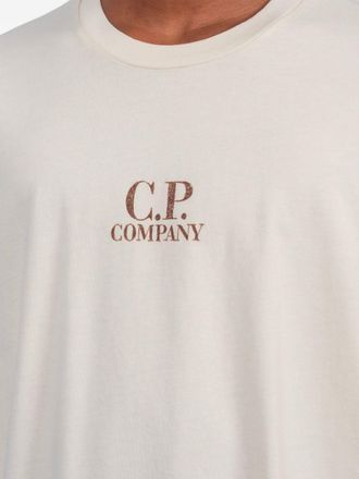 C.P. Company Mens T-Shirt Cotton Cream T-Shirts And Polos