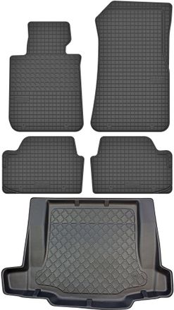 OEM Bmw Serie 1 E87 Hatchback De Septiembre De 2004 A 2011. Juego De Alfombrillas De Goma Para Coche Y Alfombrilla Para Maletero