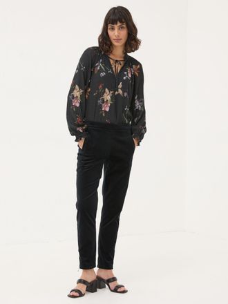 Fat Face FatFace Black Isobel Velvet Trousers