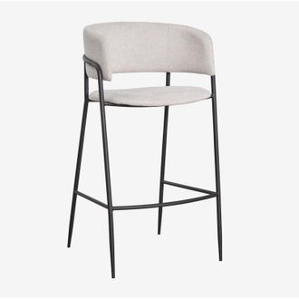 Sklum Pack De 4 Taburetes Altos Tapizados Nalon Sklum