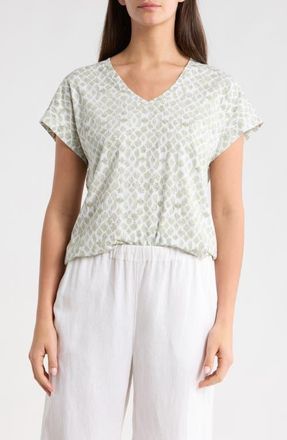 Tommy Bahama Coastal Sands V-Neck T-Shirt in Desert Sage at Nordstrom, Size X-Small