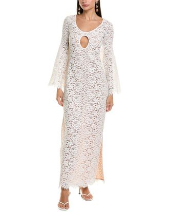 Michael Kors Lace Flare Silk-Lined Gown