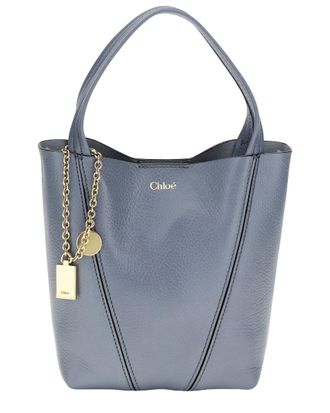 Chlo&eacute; Blue Spin Leather Tote Bag