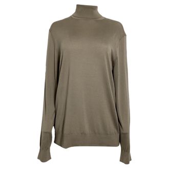 Theory Turtleneck Sweater in Beige Wool