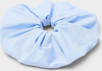 Simons Womens Large gingham mini-check scrunchie