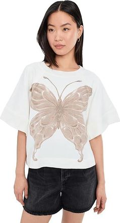 Free People Dahlia Pullover Womens Sweatshirt Tofu Combo : LG (Womens 12-14), Cotton