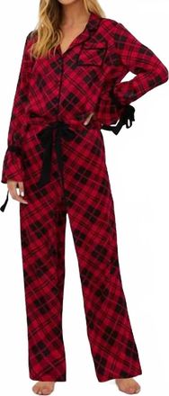 Beach Riot Lee Ann & Brook Set In Holiday Plaid