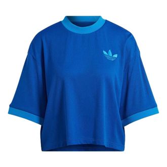 adidas (WMNS) adidas Adicolor Heritage Now Oversized Tee Blue IB2062